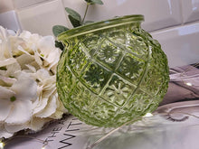 Load image into Gallery viewer, Green Fishbowl Tealight Holder
