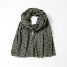 Load image into Gallery viewer, Mini Spots Scarf - Olive
