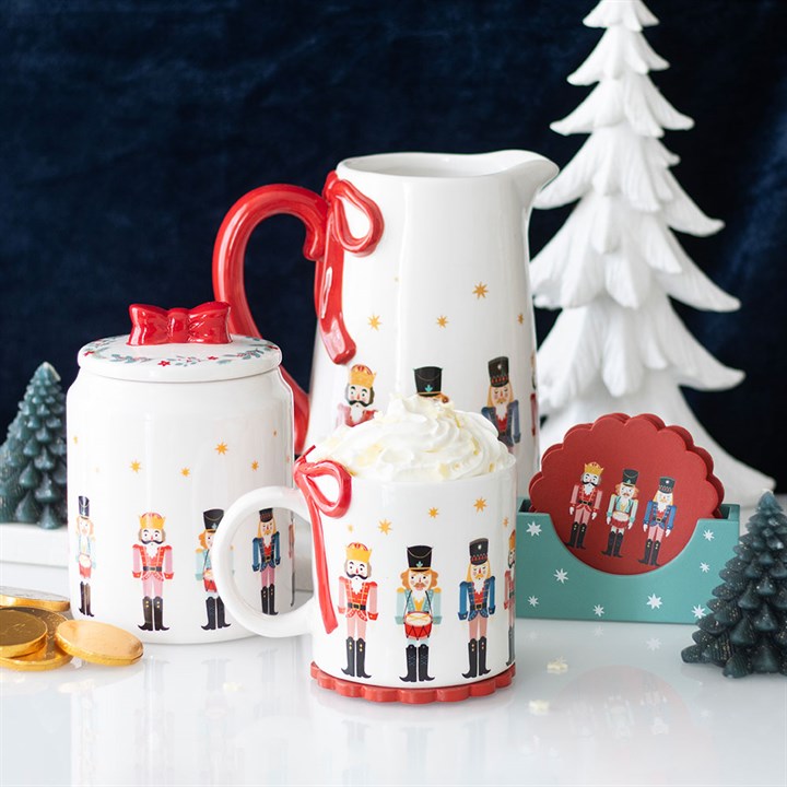 Nutcracker Storage Jar, Jug & Mug
