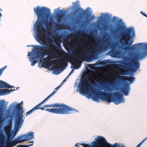 Flowers In Glitter Scarf - Blue
