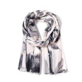 Flowers In Glitter Scarf - Cream