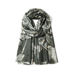 Flowers In Glitter Scarf - Green