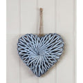 Grey Washed Rattan Heart