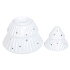 White Christmas Tree Oil Burner Wax Warmer