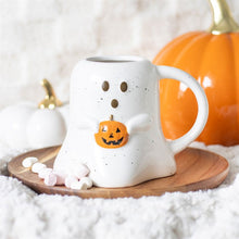 Load image into Gallery viewer, Ghost Mug With Pumpkin
