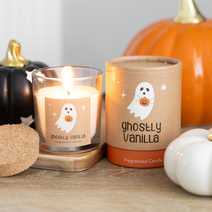 Ghostly Vanilla Halloween Candle