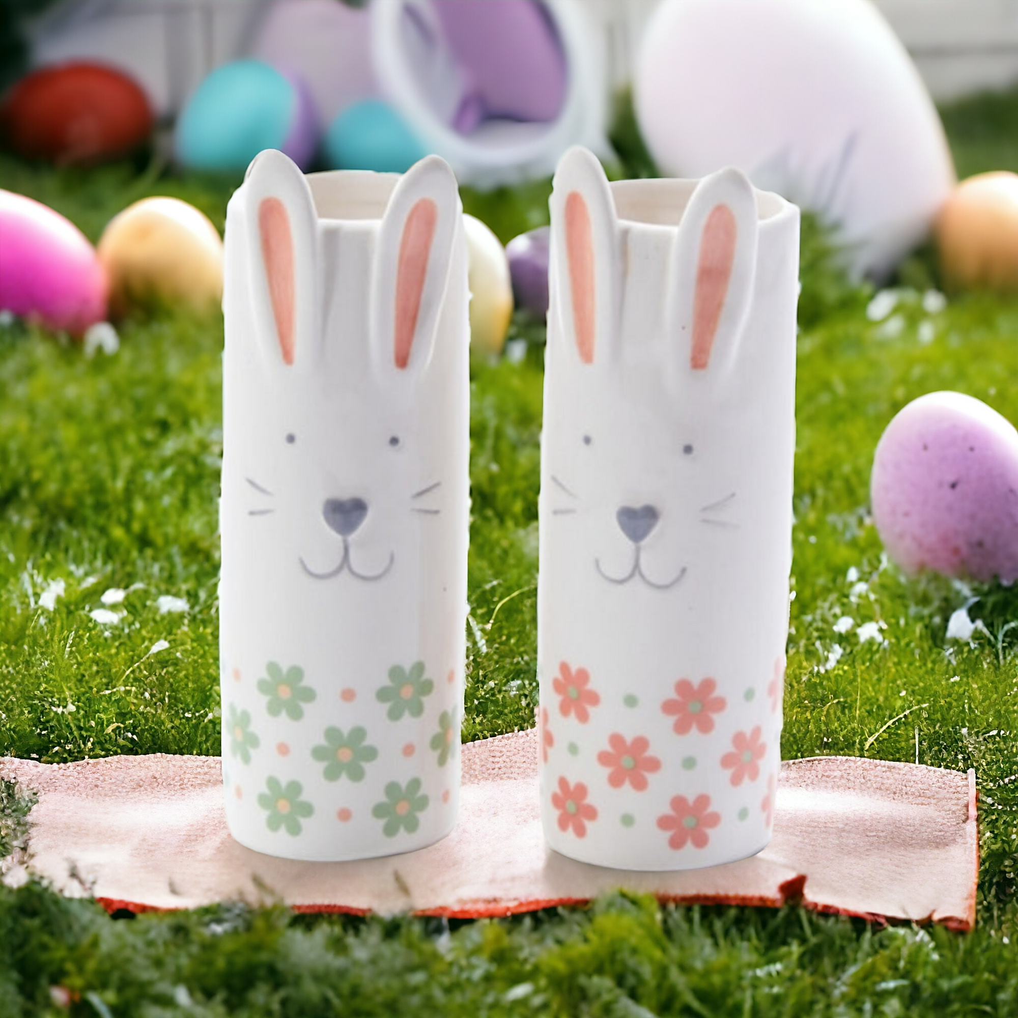 Easter Rabbit Ceramic Flower Vase