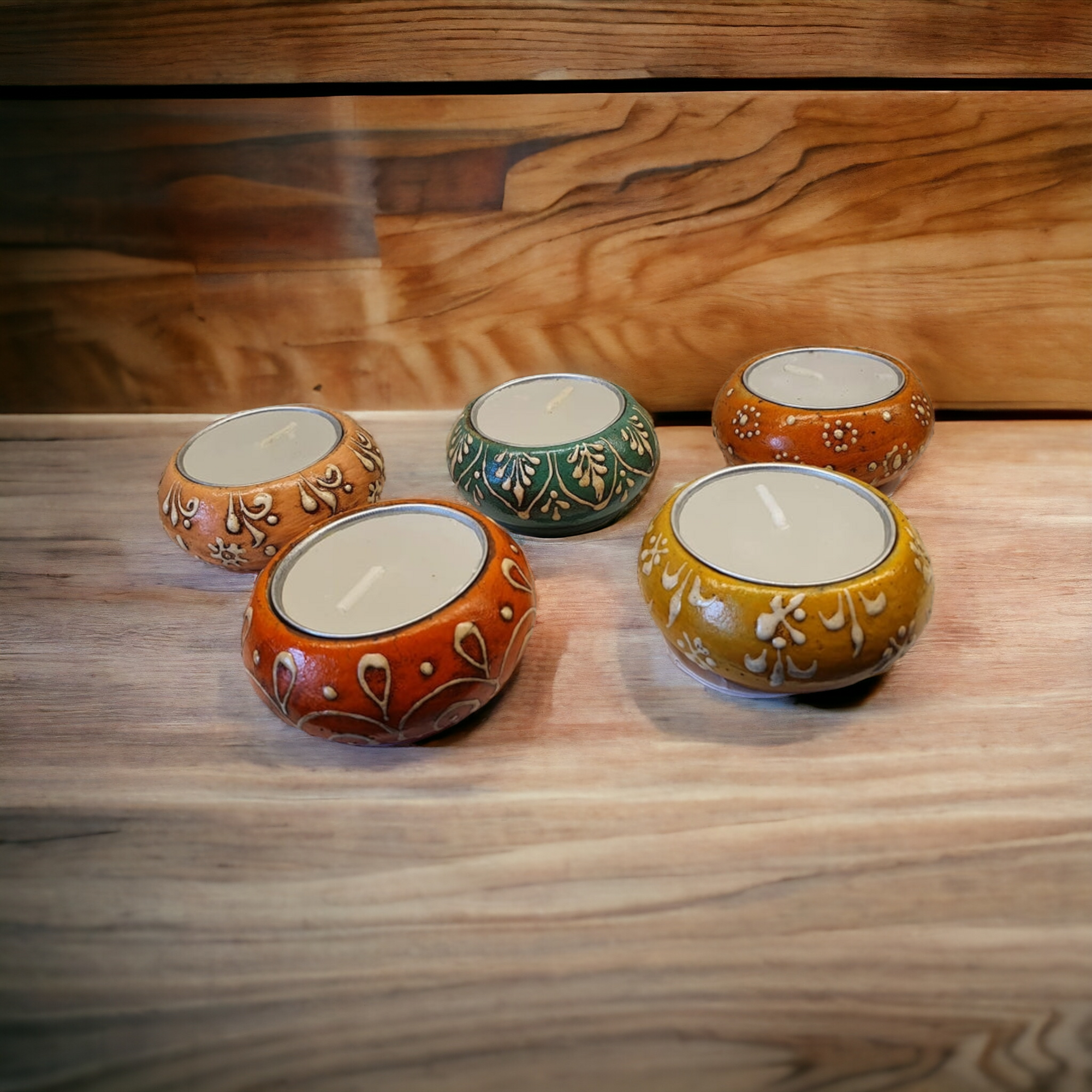 Moroccan Inspired T-Light Holders - Set of 5