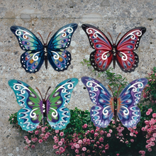 Load image into Gallery viewer, Garden Wall Art - Metallic Butterflies - Medium
