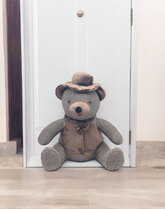 Large Herringbone Doorstop Teddy