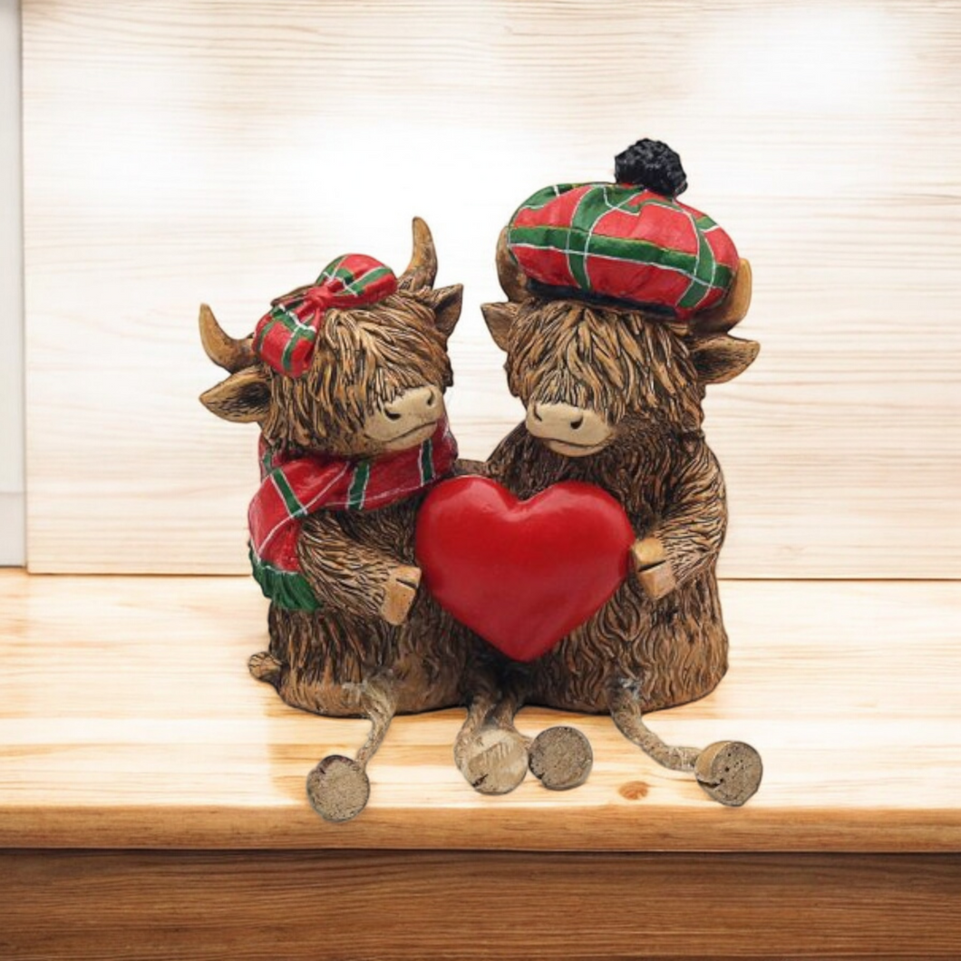 Highland Cow Couple - Tartan PRE-ORDER