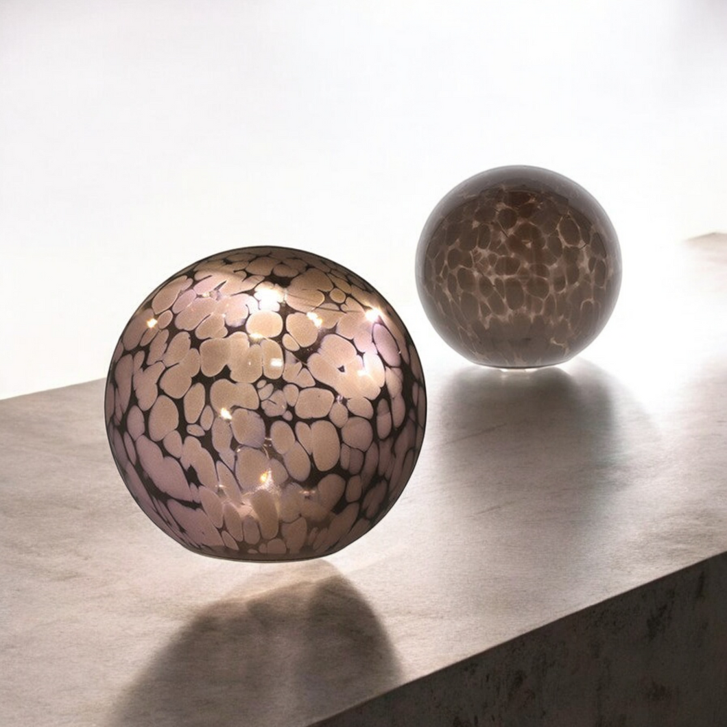 LED Ball Lamp - Battery Powered - Grey/Brown