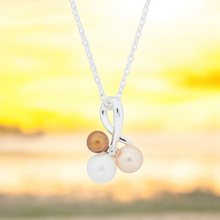 Load image into Gallery viewer, Shades of Mocha Silver Plated Pearl Necklace
