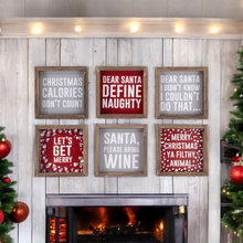 Load image into Gallery viewer, Wooden Framed Cheeky Christmas Signs
