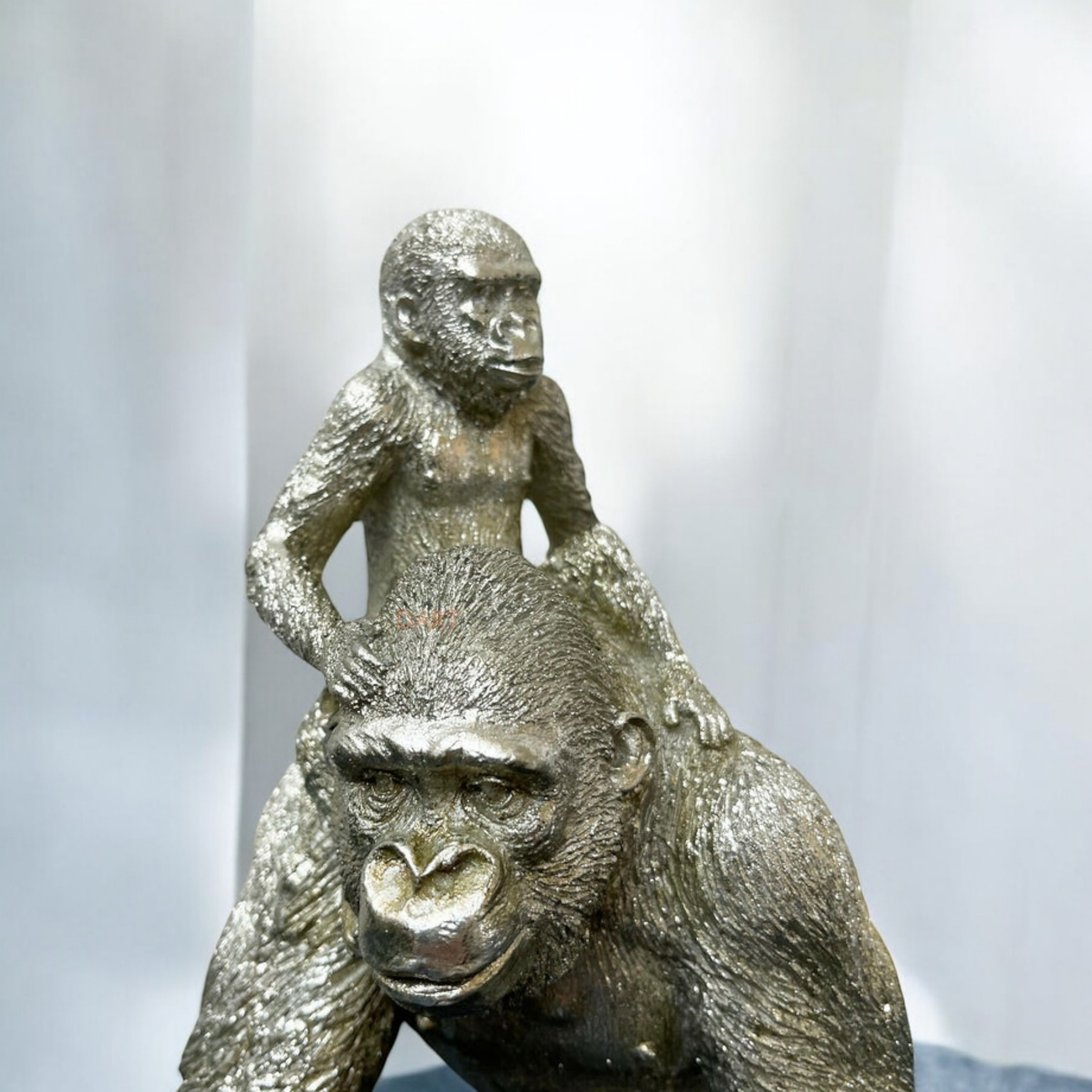 Silver Gorilla With Baby