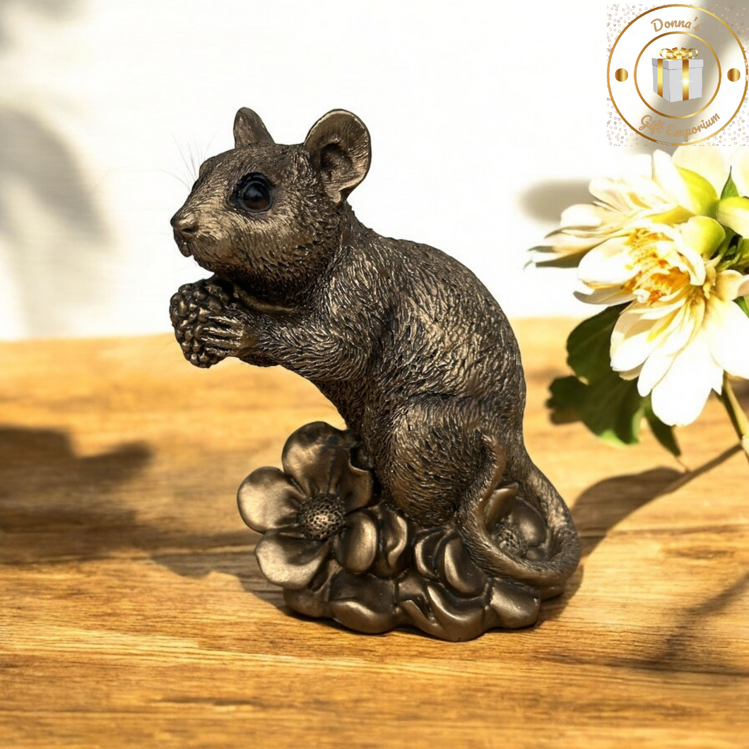 Bronze Mouse Holding Berry