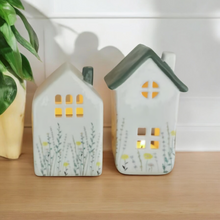 Load image into Gallery viewer, Meadow Flowers Ceramic House Tea Light Holders
