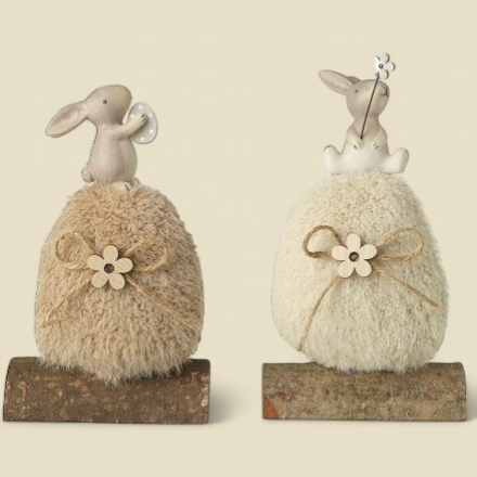 Wool Egg & Bunny Rabbit Ornament