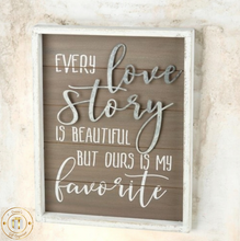 Load image into Gallery viewer, Every Love Story Wooden Wall Plaque
