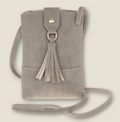 Cross Body Tassel Bag Grey