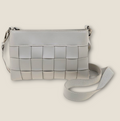 Woven Style Shoulder Bag - Grey
