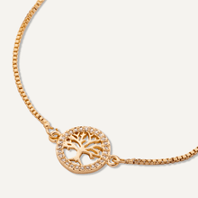 Load image into Gallery viewer, Tree of Life Drawstring Bracelet In Gold
