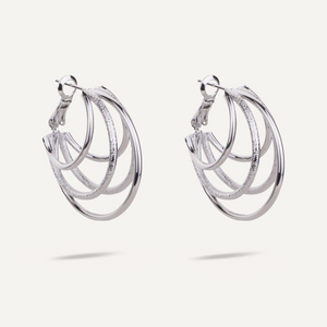 Vivienne - Multi Hoop Earrings White Gold