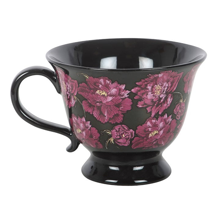Dark Romance Floral Teacup