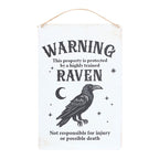Protected By A Raven Gothic Sign