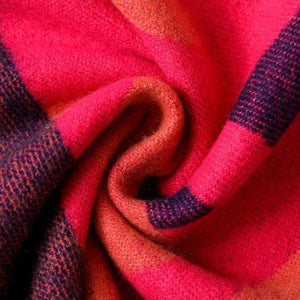 Cashmere Scarf - Abstract Navy & Fuchsia