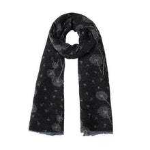 Load image into Gallery viewer, Reversible Dandelion Scarf - Black
