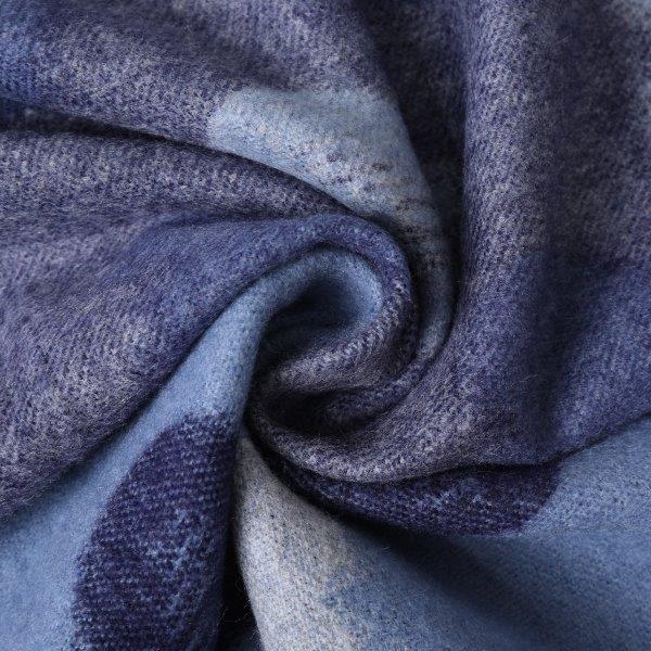 Cashmere Reversible Retro Heart Scarf – Blue