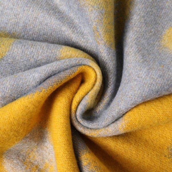 Cashmere Reversible Retro Heart Scarf – Mustard