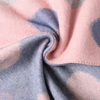Cashmere Reversible Retro Heart Scarf – Pink
