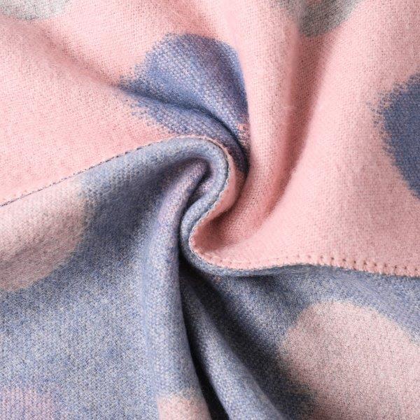Cashmere Reversible Retro Heart Scarf – Pink