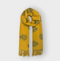Cashmere Sheep Scarf - Mustard/Dark Grey