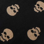Cashmere Skulls Scarf - Black/Beige *** PRE-ORDER ***