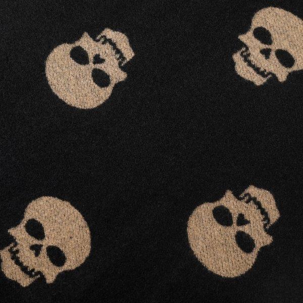 Cashmere Skulls Scarf - Black/Beige *** PRE-ORDER ***