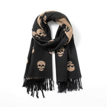 Load image into Gallery viewer, Cashmere Skulls Scarf - Beige
