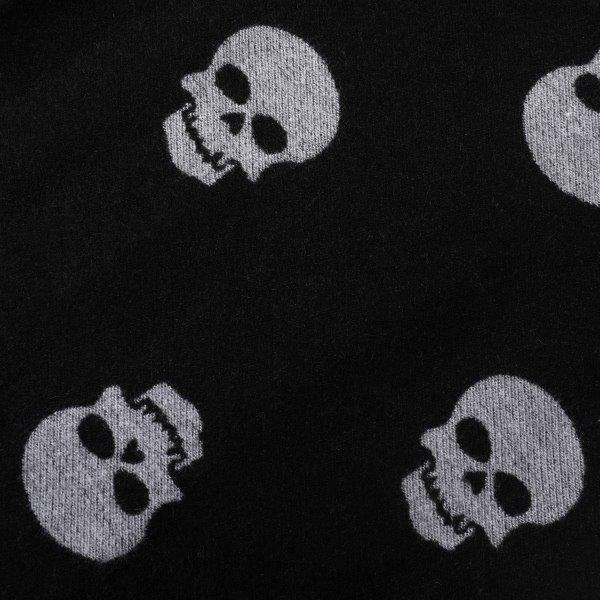 Cashmere Skulls Scarf - Black