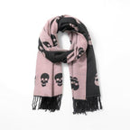 Cashmere Skulls Scarf - Black/Pink *** PRE-ORDER ***