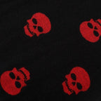 Cashmere Skulls Scarf - Black/Red *** PRE-ORDER ***