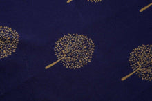 Load image into Gallery viewer, Cashmere Tree Of Life Scarf - Navy/Mustard
