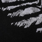 Cashmere Reversible Zebra Print Scarf - Black/Grey