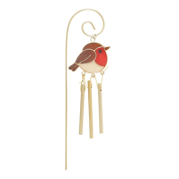 Robin Garden Windchime Stake