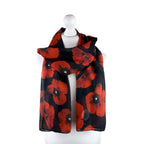 Large Poppy Print Scarf - Lightweight