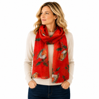 Shimmer Christmas Robin Scarf