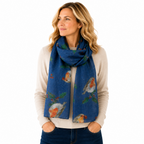 Shimmer Christmas Robin Scarf