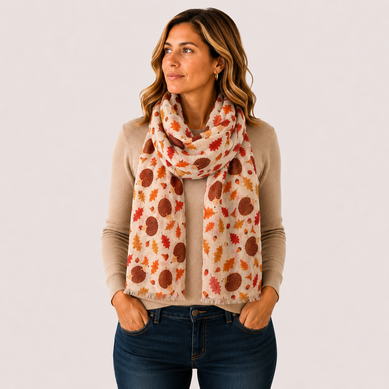 Autumn Hedgehog Scarf - Lightweight