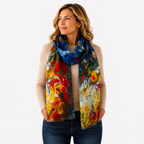Abstract Art Print Scarf - Lightweight